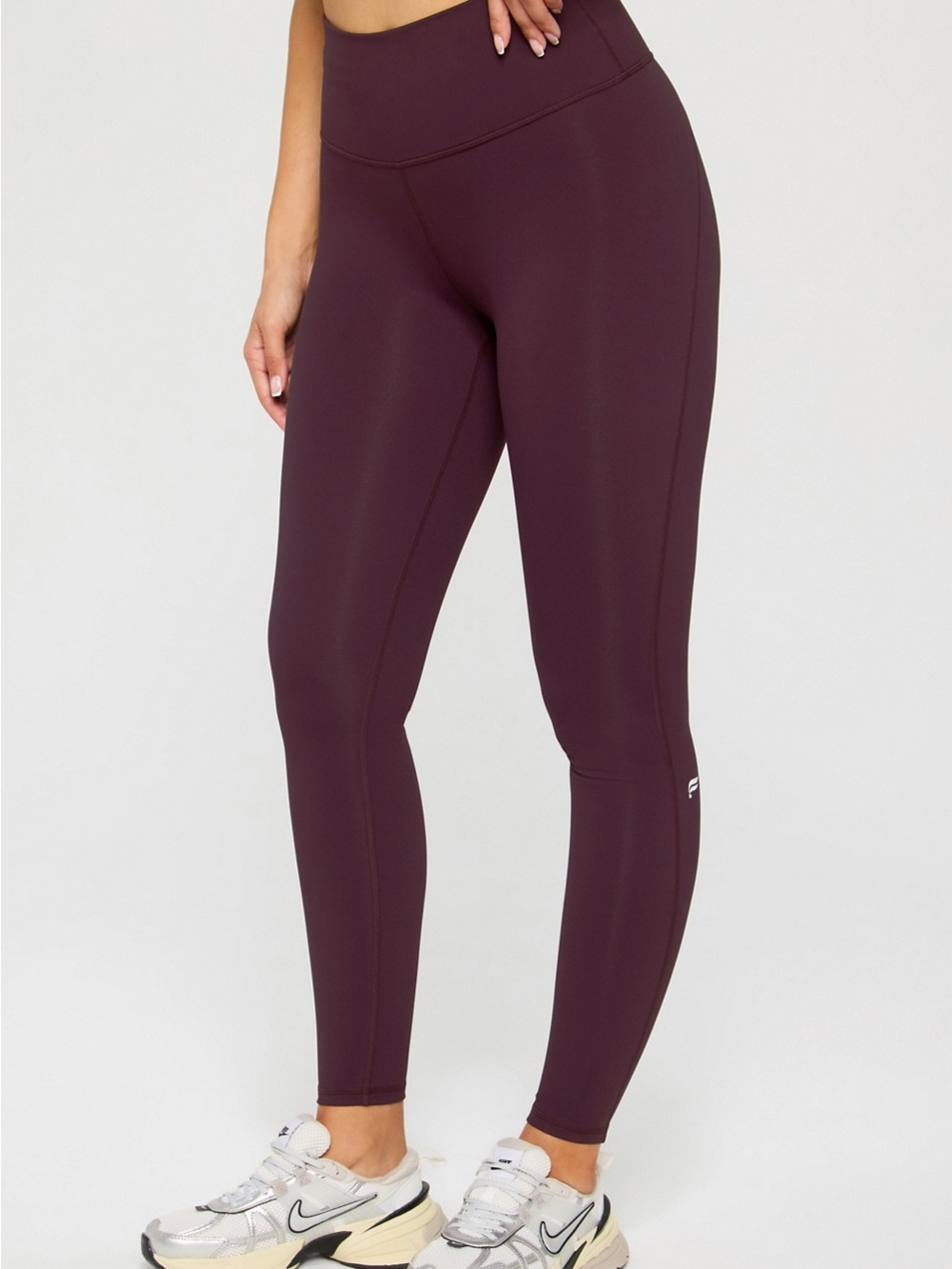 Fabletics High-Waist PowerHold Plum Leggings